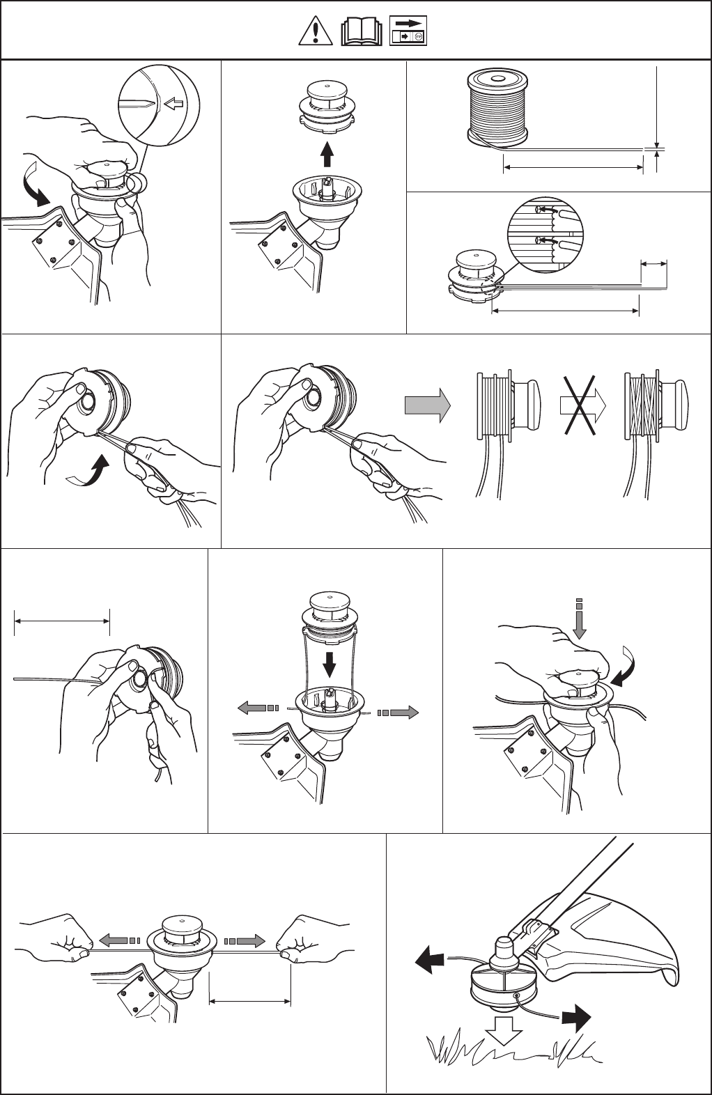 Как заправить леску в катушку триммера: инструкция по намотке