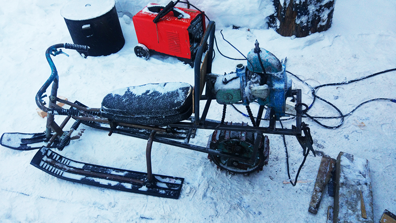 Самодельный снегоход из бензопилы — изготовление своими руками