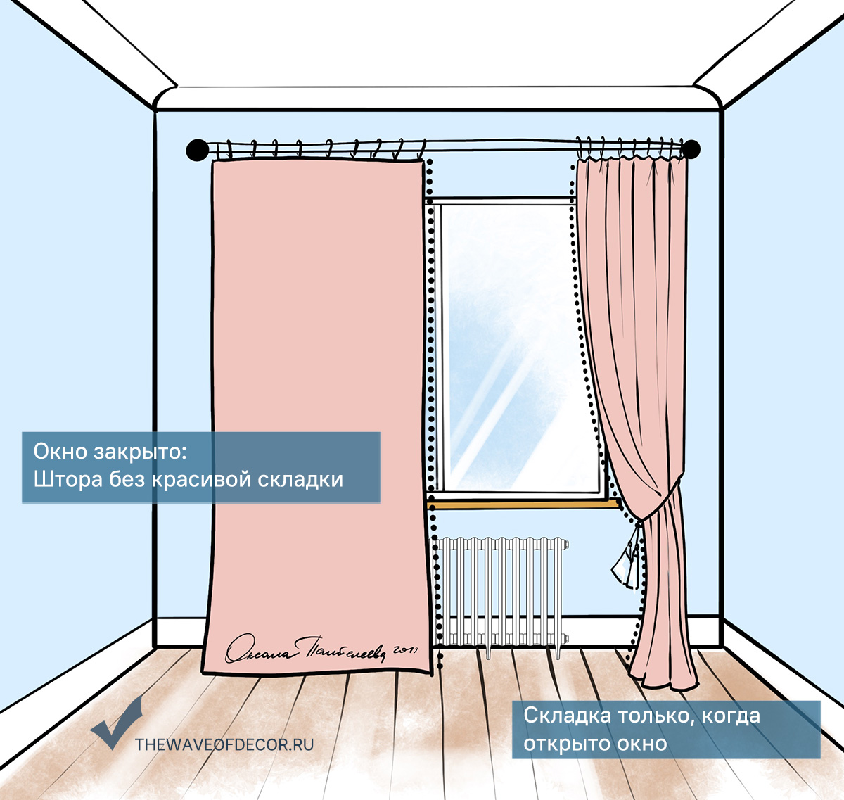 Как укоротить шторы, не обрезая: способы и рекомендации