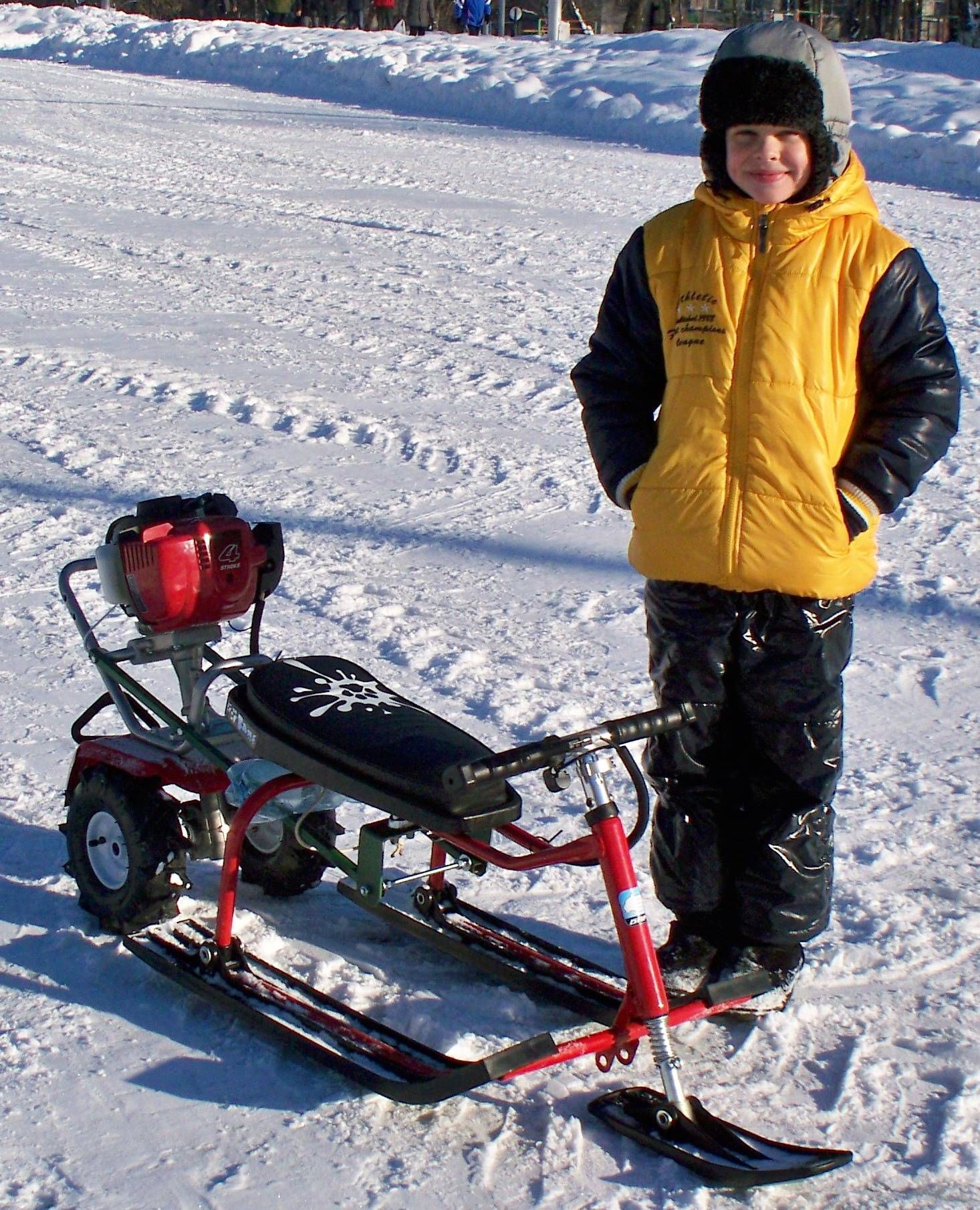 Детский снегоход своими руками: фото с описанием