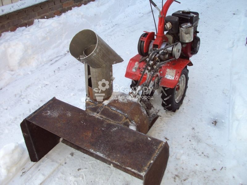 Уборка снега мотоблоком: снегоуборщик из мотоблока ока своими руками из газового баллона, снегоуборочная приставка и снегоочиститель - чертежи