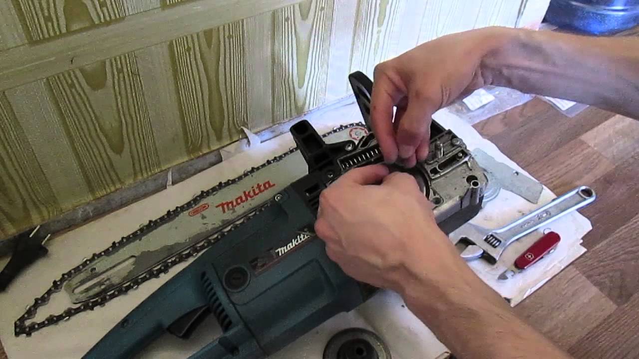 Натяжитель цепи электропилы ремонт своими руками
