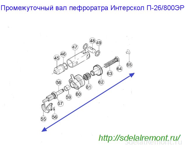 Интерскол 710 перфоратор схема