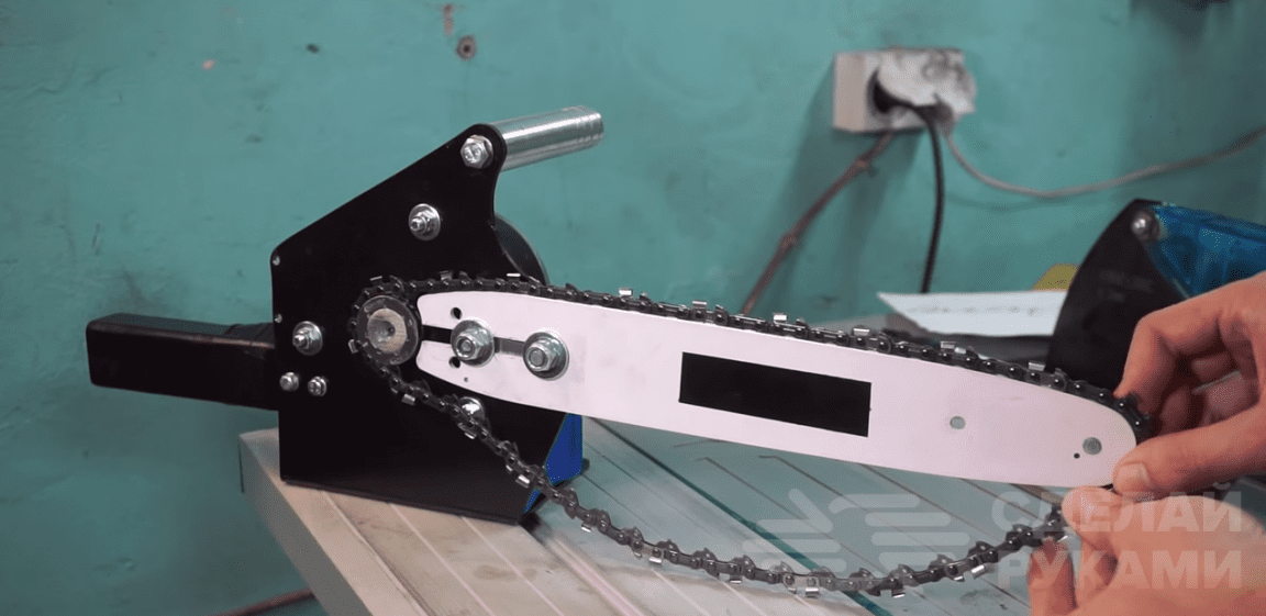 Самодельная цепная пилорама из электропилы своими руками