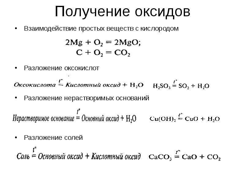 Соединения щелочных металлов: оксиды, гидроксиды, соли