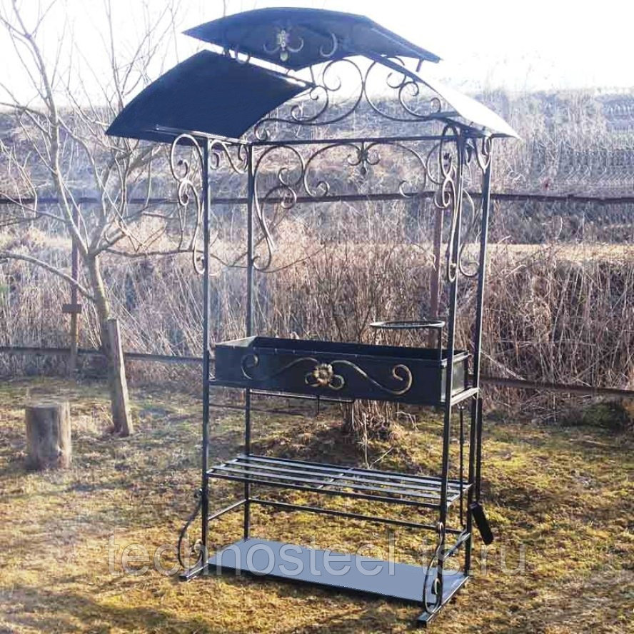 Кованые мангалы (50 фото): художественная красота и комфорт в эксплуатации