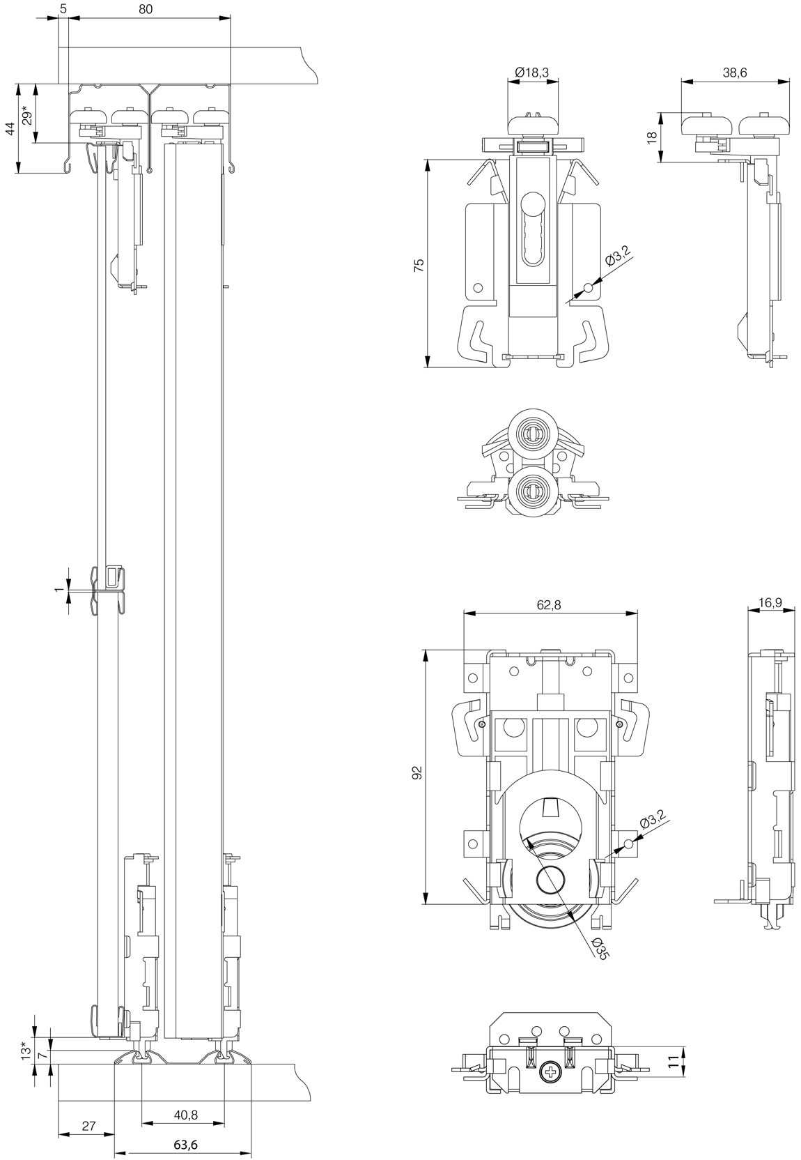 Профиль для дверей купе - виды и конфигурация фурнитуры