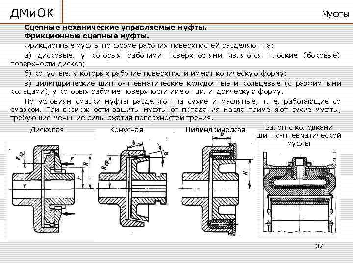 Муфты. виды, устройство муфт в механизмах машин