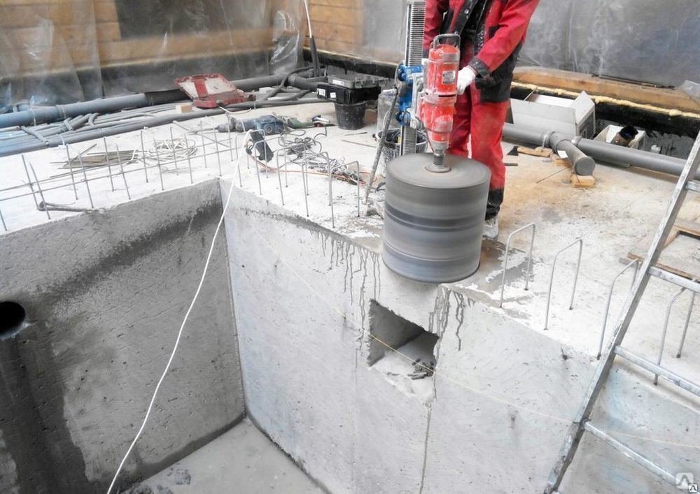 Сверление бетона перфоратором