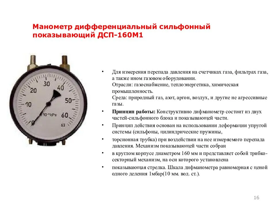 Манометры для измерения давления газа — типы, особенности конструкции и действия измерителей